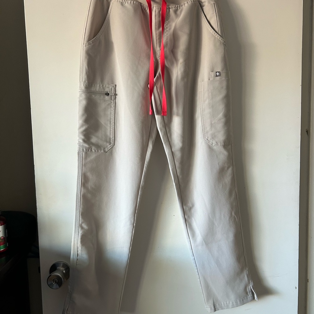 Figs Women's Yola Yoga scrub pants with Red Drawstring